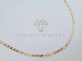 Cadena Clásica - 106080 - Estilo Gucci Rayada 3mm/24" Dorada - Oro Laminado 18K
