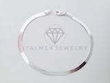 Pulsera de Lujo - 104841 - Diseño Planchada 3mm/8 Pulgadas Plata Fina .925
