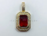 Dije de Lujo - 105712 - Dije Circonia Princesa Roja Oro Laminado 18K