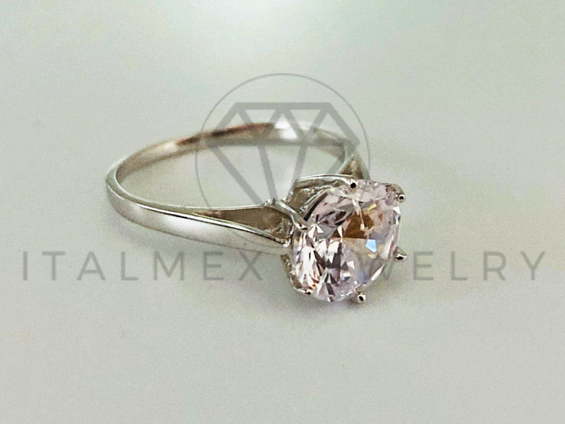 Anillo de Plata - 105415 - Anillo Solitario Matrimonio Plata .925