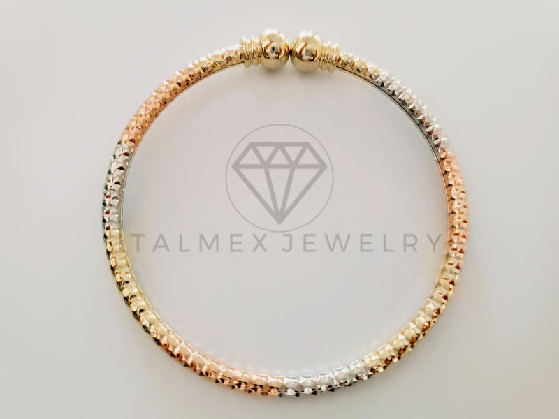 Pulsera de Lujo - 104867 - Diseño Aro Clásico diamantado Oro Laminado 18K