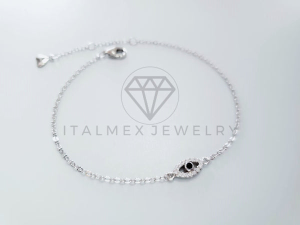 Pulsera de Lujo - 104778 - Diseño Ojo Turco Plata Fina .925