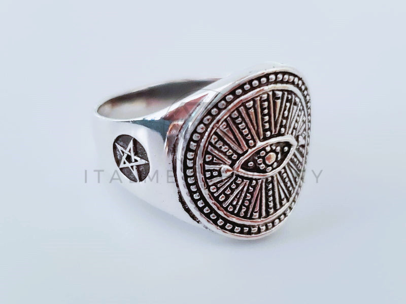 Anillo de Caballero - 104983 - Diseño Iluminati Plata .925