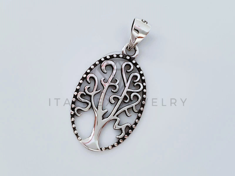 Dije Elegante - 104991 - Diseño Arbol de la Vida Plata .925