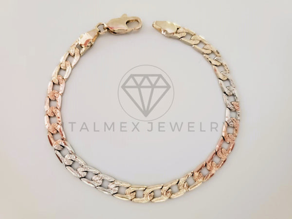 Pulsera de Lujo - 105303 - Pulsera Cubana Miami Florentino 5mm Oro Laminado 18K