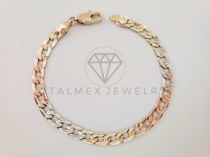 Pulsera de Lujo - 105303 - Pulsera Cubana Miami Florentino 5mm Oro Laminado 18K