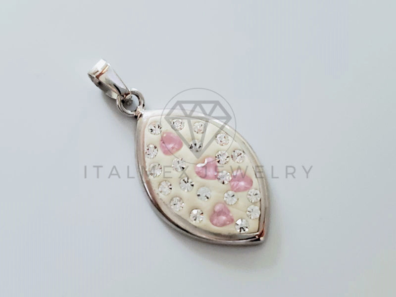 Dije No Religioso - 105175 - Dije Cucharita Pasta Circonia Rosa Plata .925