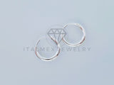 Arete de Lujo - 105064 - Arracada Lisa 10mm - Plata .925