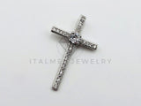 Dije Religioso - 105509 - Diseño Cruz Circonia Clara Diamante Plata .925