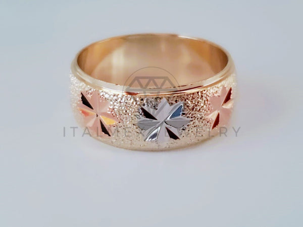 Anillo de Lujo - 104925 - Diseño Diamantado Estrellas Florentino Oro Laminado 18K