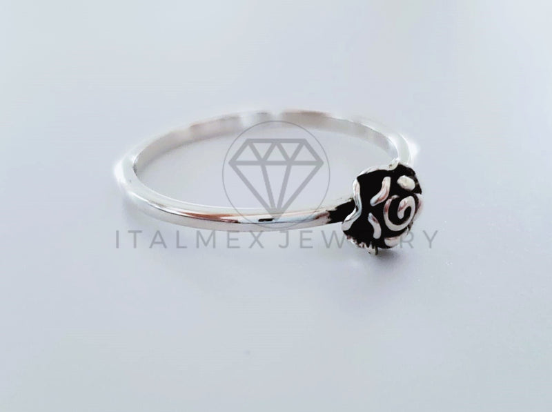 Anillo de Dama - 105036 - Anillo de Rosa Mate Plata .925