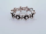 Anillo de Dama - 105052 - Argolla Diseño de Flores - Plata .925
