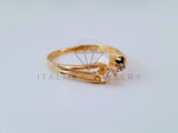 Anillo de Lujo - 104928 - Diseño Chispitas Circonia Negra Oro Laminado 18K