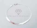 Pulsera de Lujo - 104841 - Diseño Planchada 3mm/8 Pulgadas Plata Fina .925