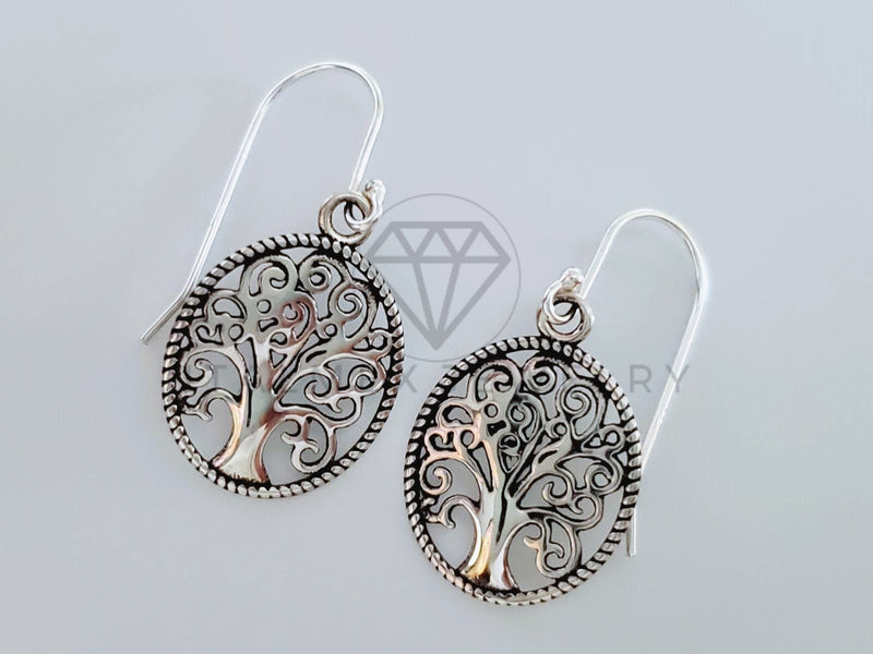 Arete de Lujo - 105202 - Arete Arbol de la Vida - Plata .925