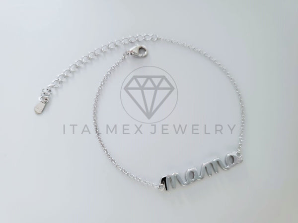 Pulsera de Lujo - 104777 - Diseño Mamá Plata Fina .925