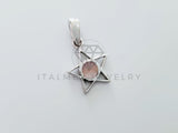 Dije Religioso - 105197 - Dije Estrella Judia con Esmalte Plata .925