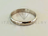 Anillo de Plata - 105423 - Argolla Matrimnio Facetada Plata .925