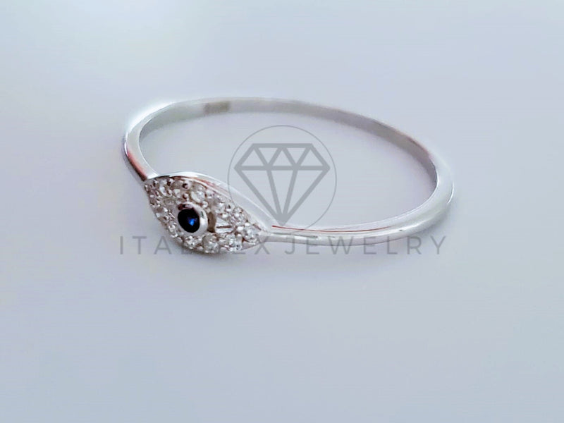 Anillo de Dama - 104707 - Anillo Ojo Turco Circonia Azul Plata .925