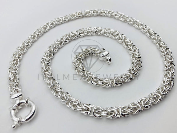 Cadena Clásica - 105489 - Estilo Bizantino 6.5mm/20" Plata .925