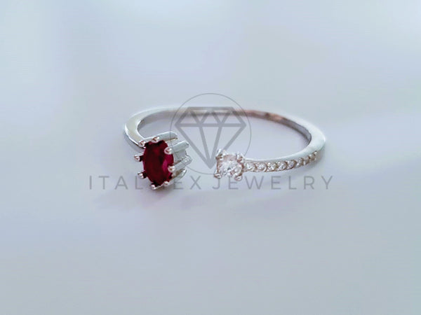 Anillo de Dama - 104711 - Anillo Ajustable Circonia Rosa Plata .925