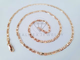 Cadena Clásica - 106080 - Estilo Gucci Rayada 3mm/24" Dorada - Oro Laminado 18K