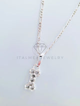 Dije No Religioso - 104796 - Dije Huesito CZ Clara Mini Plata .925