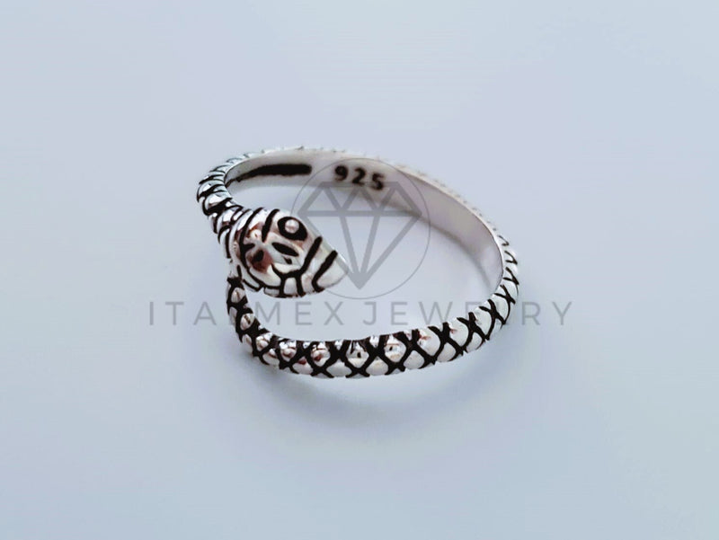 Anillo de Dama - 104986 - Anillo Serpiente Artesanal Plata .925