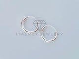 Arete de Lujo - 105064 - Arracada Lisa 10mm - Plata .925