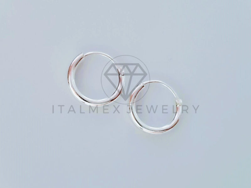 Arete de Lujo - 105064 - Arracada Lisa 10mm - Plata .925