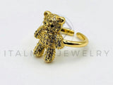 Anillo de Dama - 105577 - Anillo Osito de Peluche Circonia Clara Oro Laminado 18K