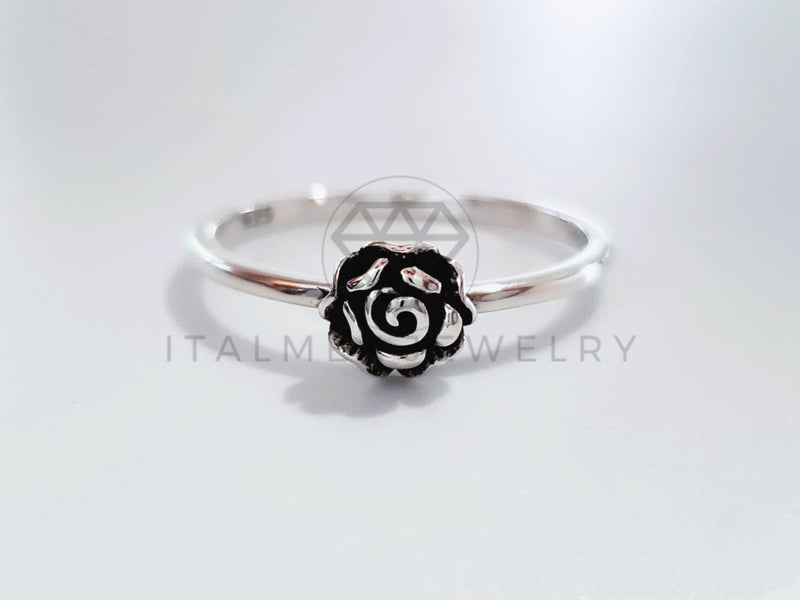 Anillo de Dama - 105036 - Anillo de Rosa Mate Plata .925