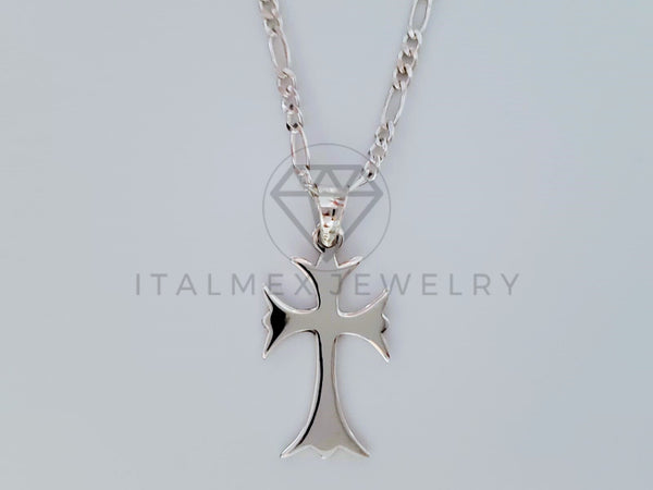 Dije Religioso - 105080 - Dije Cruz Gotica Lisa Chica Plata .925