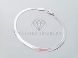 Pulsera de Lujo - 104841 - Diseño Planchada 3mm/8 Pulgadas Plata Fina .925