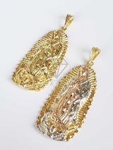 Dije de Lujo - 100497 - Virgen de Guadalupe Extra Grande Dorado - Oro Laminado 18K