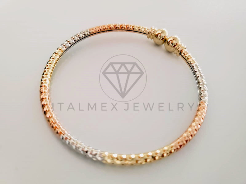 Pulsera de Lujo - 104867 - Diseño Aro Clásico diamantado Oro Laminado 18K