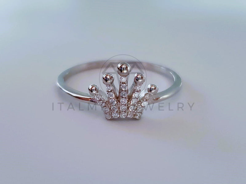 Anillo de Dama - 104712 - Anillo Corona Circonia Clara Plata .925