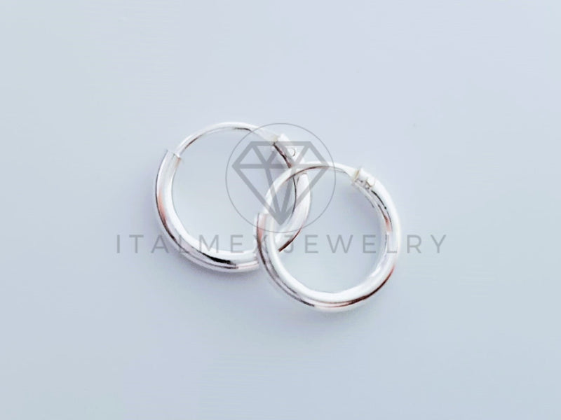 Arete de Lujo - 105064 - Arracada Lisa 10mm - Plata .925