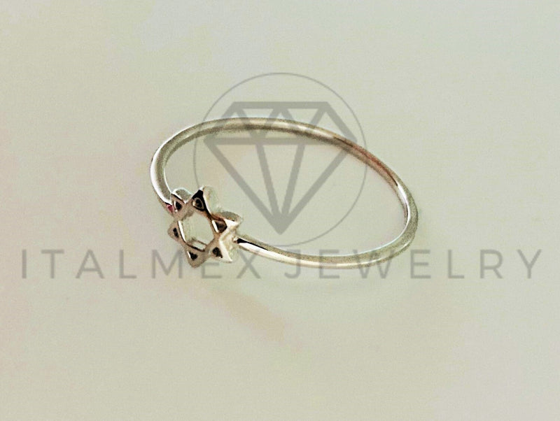 Anillo de Plata - 105422 - Anillo Estrella Judia Plata .925