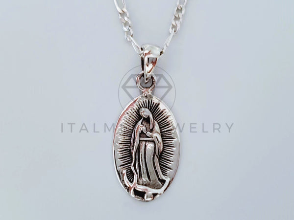 Dije Religioso - 104994 - Diseño Virgen de Guadalupe Plata .925