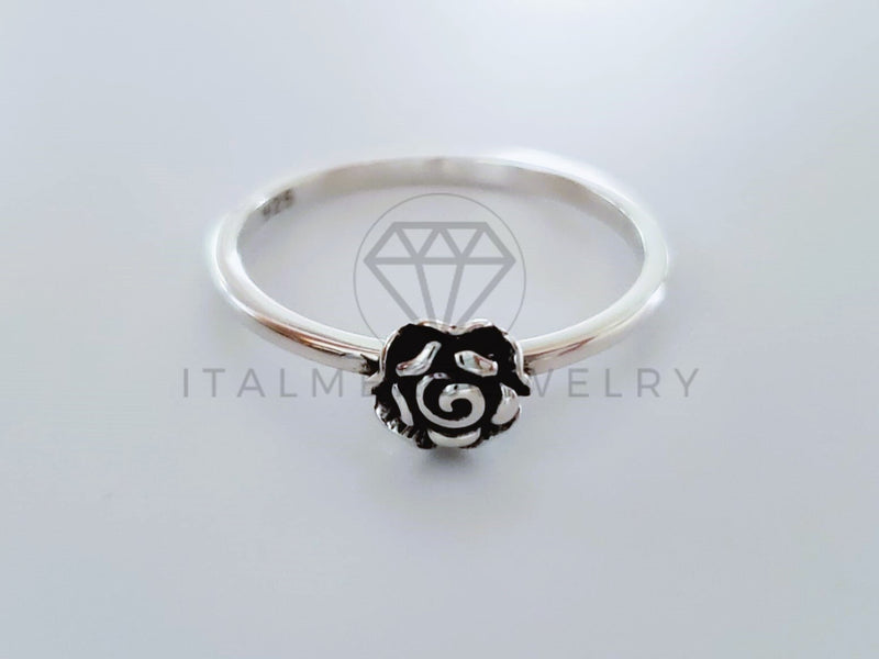 Anillo de Dama - 105036 - Anillo de Rosa Mate Plata .925