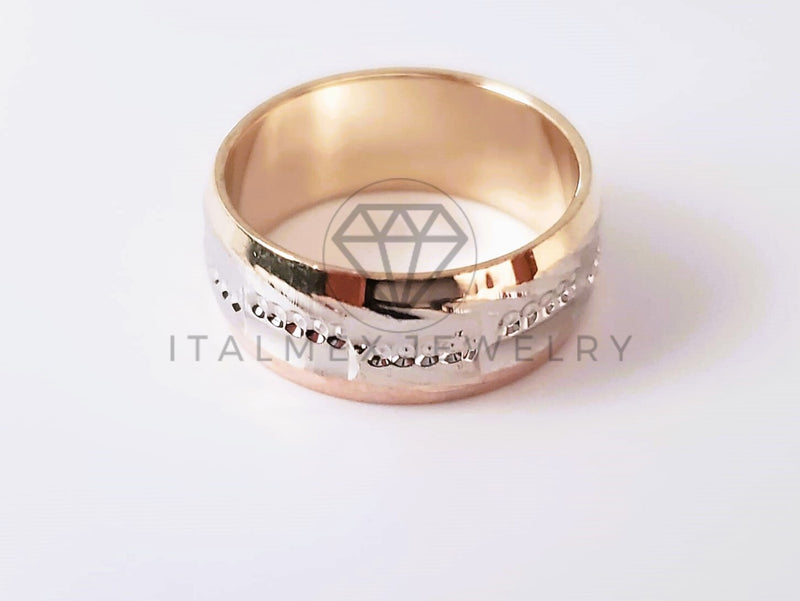 Anillo Dama de Lujo - 104693 - Diseño Matrimonio Diamantado Oro Laminado 18K