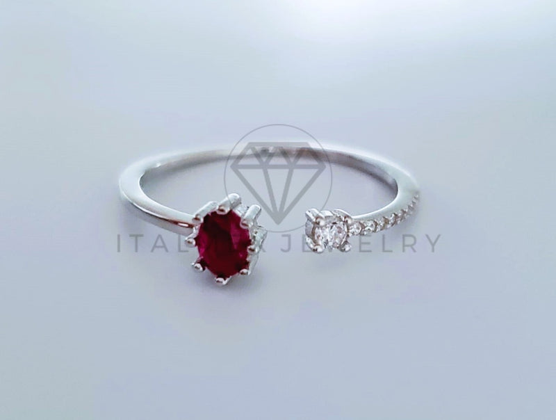 Anillo de Dama - 104711 - Anillo Ajustable Circonia Rosa Plata .925