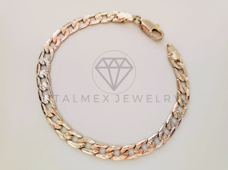 Pulsera de Lujo - 105303 - Pulsera Cubana Miami Florentino 5mm - Oro Laminado 18K