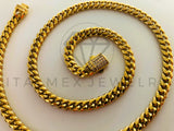 Cadena Clasica - 105430 - Estilo Monaco Miami 6mm Oro Laminado 18K