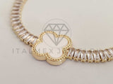 Pulsera Elegante - 106281 - Pulsera Circonia Blanca Inspirado en Van Cleef Oro Laminado 18K
