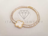 Pulsera Elegante - 106281 - Pulsera Circonia Blanca Inspirado en Van Cleef Oro Laminado 18K