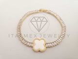 Pulsera Elegante - 106281 - Pulsera Circonia Blanca Inspirado en Van Cleef Oro Laminado 18K