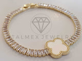 Pulsera Elegante - 106281 - Pulsera Circonia Blanca Inspirado en Van Cleef Oro Laminado 18K