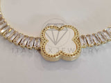 Pulsera Elegante - 106281 - Pulsera Circonia Blanca Inspirado en Van Cleef Oro Laminado 18K
